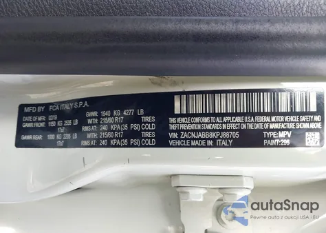 2019 Jeep Renegade Latitude Fwd from USA, damaged, VIN ZACNJABB8KPJ88705